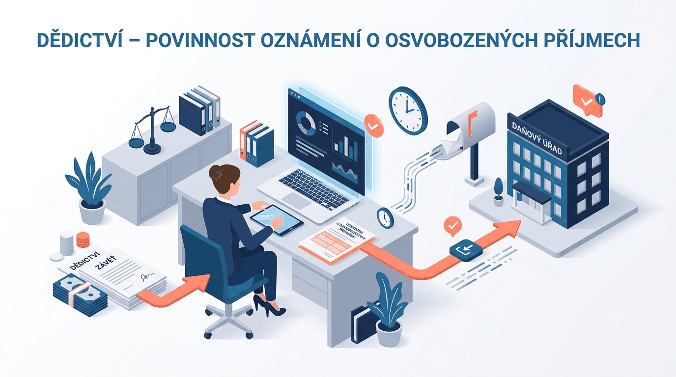 Dědictví – povinnost oznámení o osvobozených příjmech