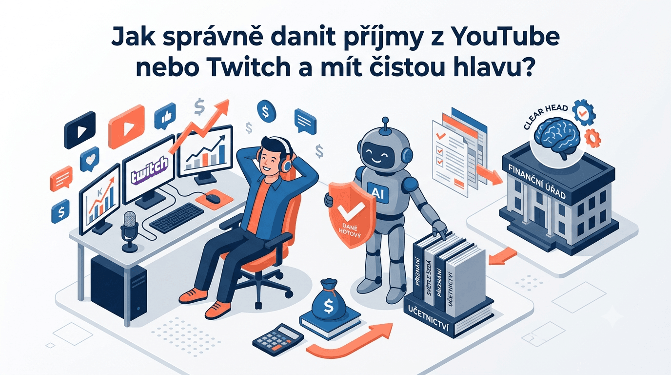 Svět za kamerou: Jak správně danit příjmy z YouTube nebo Twitch a mít čistou hlavu?